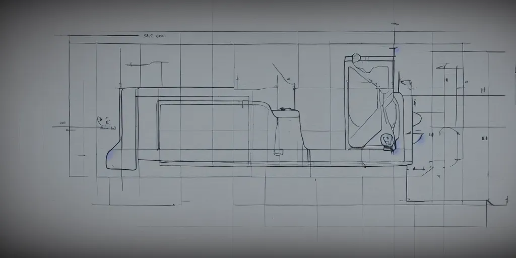 Image similar to portal gun blueprint,