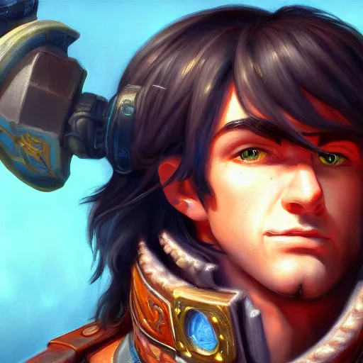 Image similar to varian wrynn listening to phonk music, dmitry prozorov style, artstation, extremely detailed, 8 k, high quality, beatufil painting