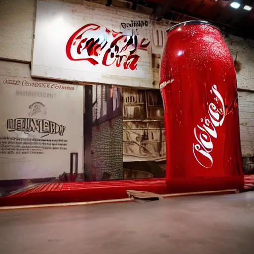 Image similar to coca cola huge tank, ultra realistic, photo