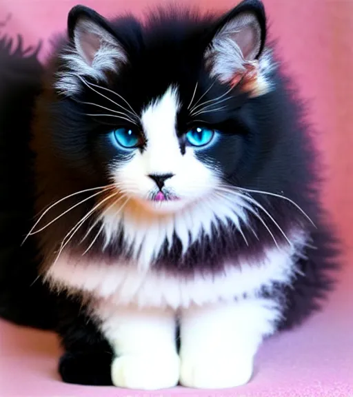 Image similar to black fluffy chantilly - tiffany cat and diluted calico