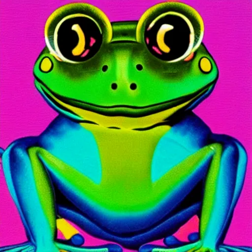 Image similar to frog elvis, lisa frank