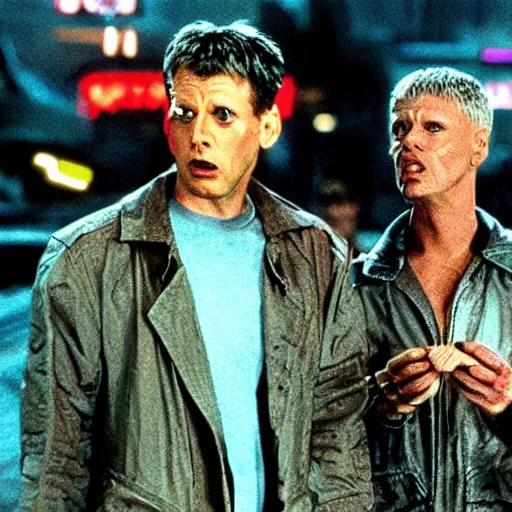 Prompt: beavis and butthead in blade runner movie