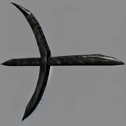 Prompt: a glaive, 3D render