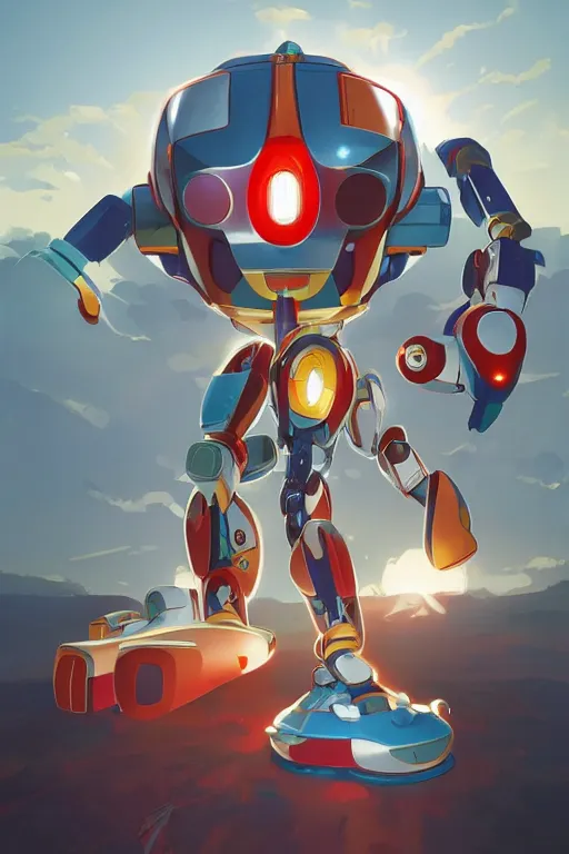 Image similar to metabots medabots medarotto medarot robot minimalist comics helmet mask neon cybereye, behance hd by jesper ejsing, by rhads, makoto shinkai and lois van baarle, ilya kuvshinov, rossdraws global illumination ray tracing hdr radiating a glowing aura