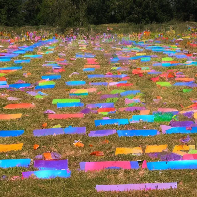 Image similar to rainbow graveyard