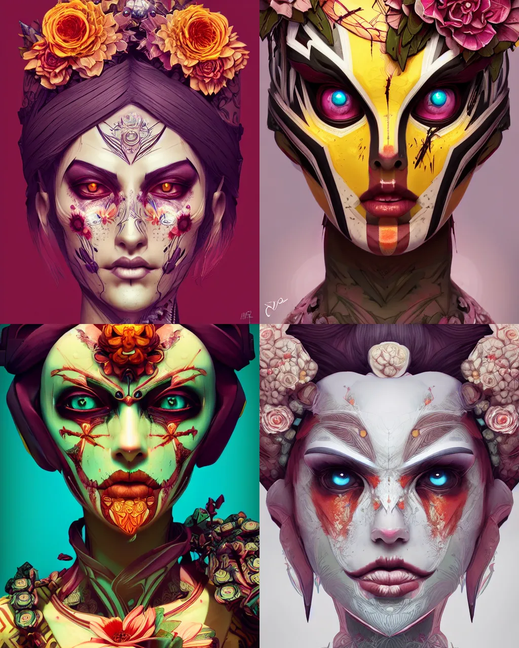 Prompt: symmetry!! portrait of floral! borderlands 3 psycho, intricate, elegant, highly detailed, digital painting, artstation, concept art, smooth, sharp focus, illustration, art by ching yeh, 8 k