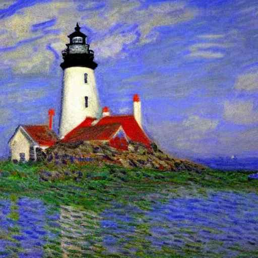 Image similar to st johns lighthouse killough painting by monet