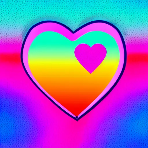 Image similar to a heart made of blue pink and purple stripes in a pop art style, digital art, trending on art station, brush strokes, medium tones