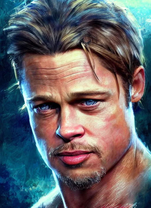 Prompt: portrait of brad pitt as gollum, digital art by eugene de blaas, ross tran, and nasreddine dinet, vibrant color scheme, intricately detailed, in the style of romanticism, cinematic, artstation, greg rutkowski