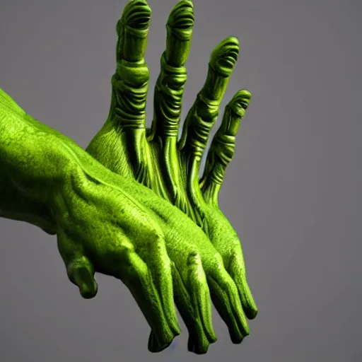 Image similar to alien hand closeup, high details, realistic, 8k, sharp