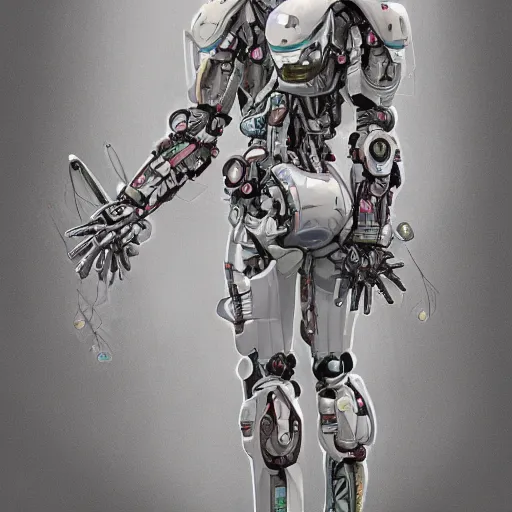 Image similar to symmetry, waterlily mobile combat suit floral robot, biomechanical, waterlily mecha nymphaea, detailed illustration, concept art, smooth, sharp focus, by eero saarinen