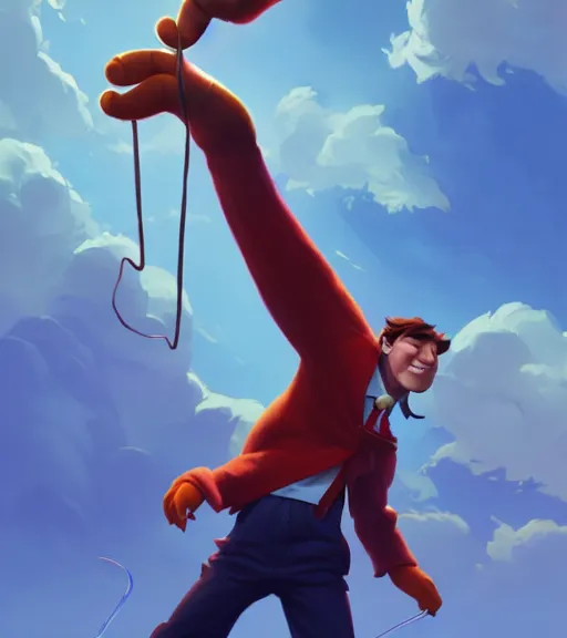 Image similar to justin trudeau as string puppet, loftis, cory behance hd by jesper ejsing, by rhads, makoto shinkai and lois van baarle, ilya kuvshinov, rossdraws, global illumination