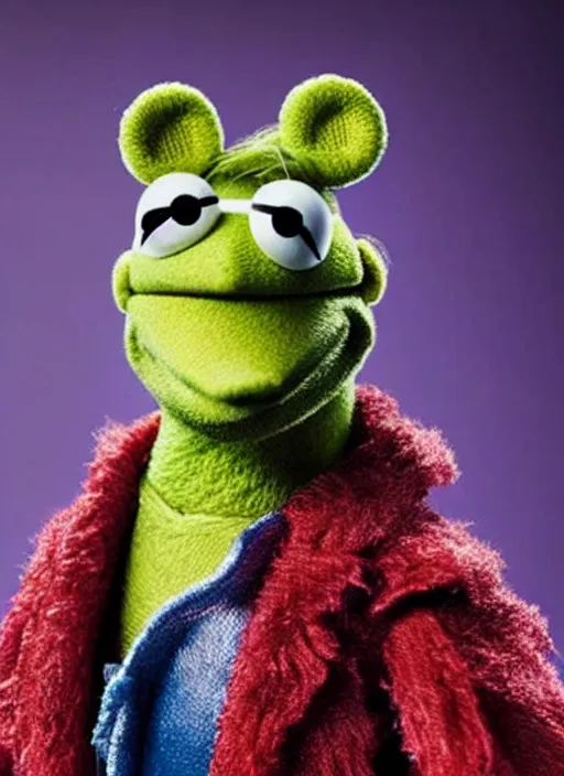 Prompt: studio portrait still of muppet!!!!! thor!!!!!! from avengers infinity war with hammer as a muppet muppet as a muppet, 8 k, studio lighting, key light,