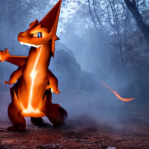 Prompt: national geographic professional photo of charizard in the wild, award winning