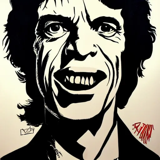 Image similar to individual mick jagger aged 2 4 silk screen butcher billy style