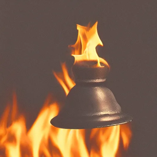 Image similar to edited bell on flames