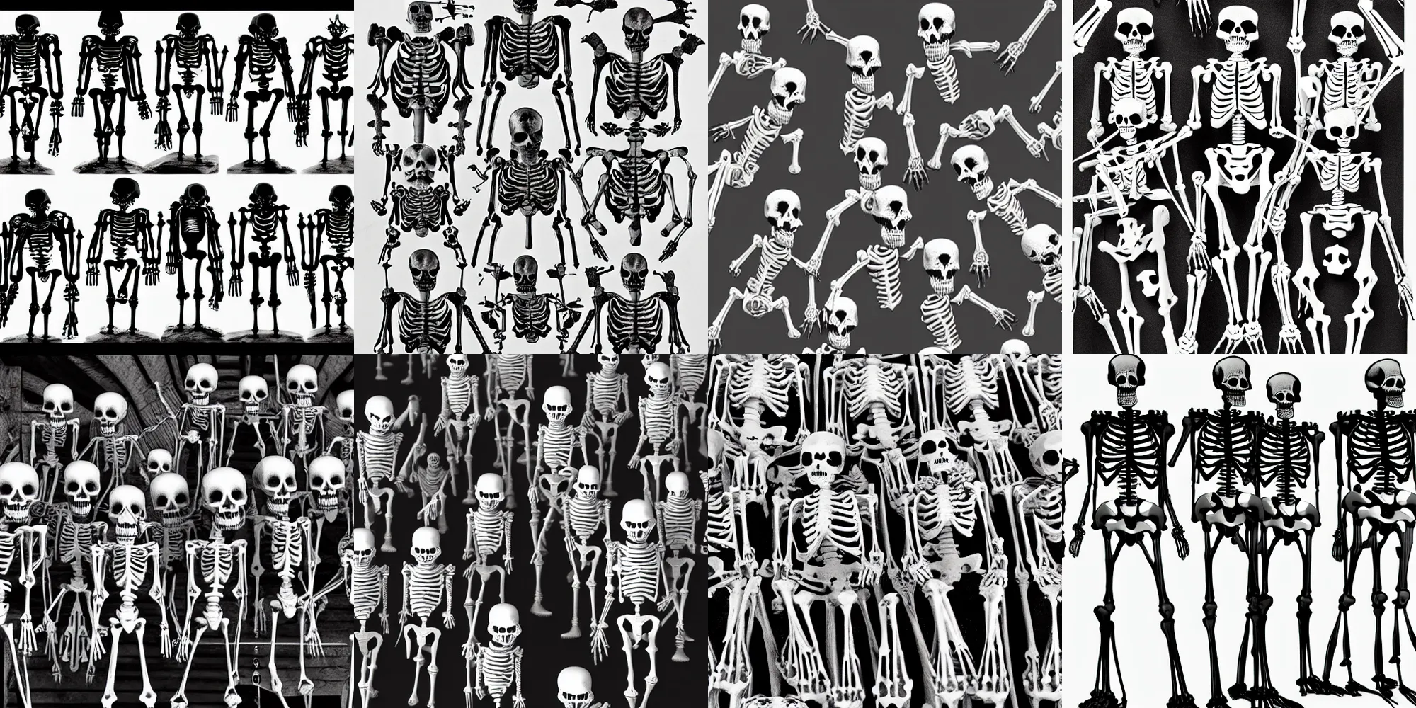 Prompt: skeleton army