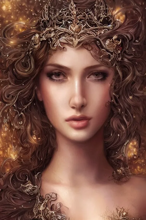 Prompt: a super realistic sexy young woman, fantasy, intricate, highly-detailed, elegant, dramatic lighting, gorgeous face, lifelike, photorealistic face, long luxurious intricate gown, digital painting, artstation, illustration, concept art, smooth, sharp focus, art by Jude Palencar, Luis Royo, John Collier, artgerm, and Albert Aublet and Krenz Cushart and Artem Demura and Alphonse Mucha