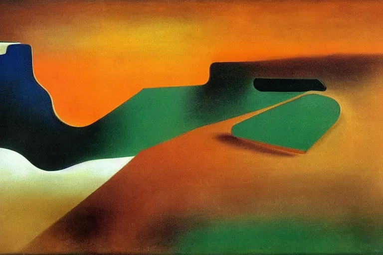 Prompt: soft calendars, soft billboards - born under a bad sign, good luck and trouble are my only friends, colors orange, white!!, dark green, dark blue, surreal abstract painting by salvador dali