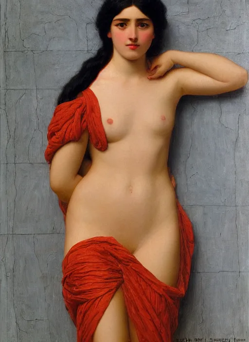 Prompt: john william godward meet beksinki painting