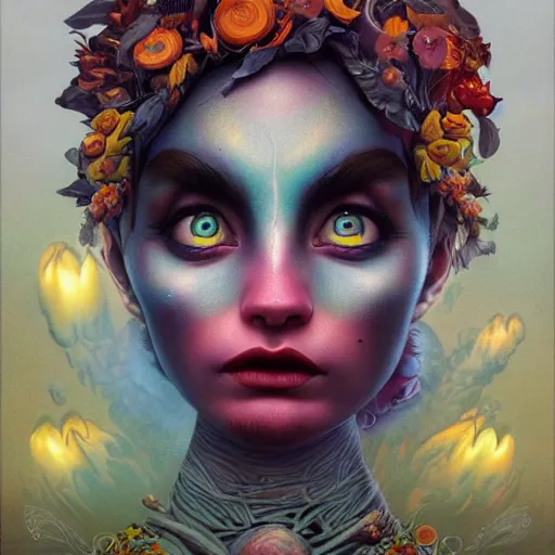 Prompt: an earth elemental portrait, Pixar style by Tristan Eaton Stanley Artgerm and Tom Bagshaw