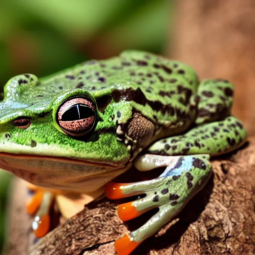 Image similar to frog eating man, 4k