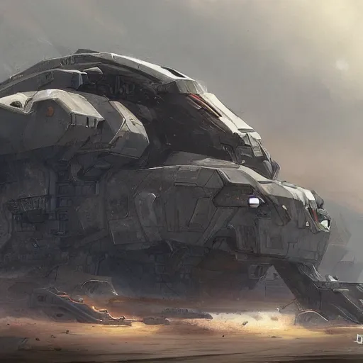 Image similar to Indefinite-range Orbital Siege Annihilator, concept art by Doug Chiang, trending on cgsociety