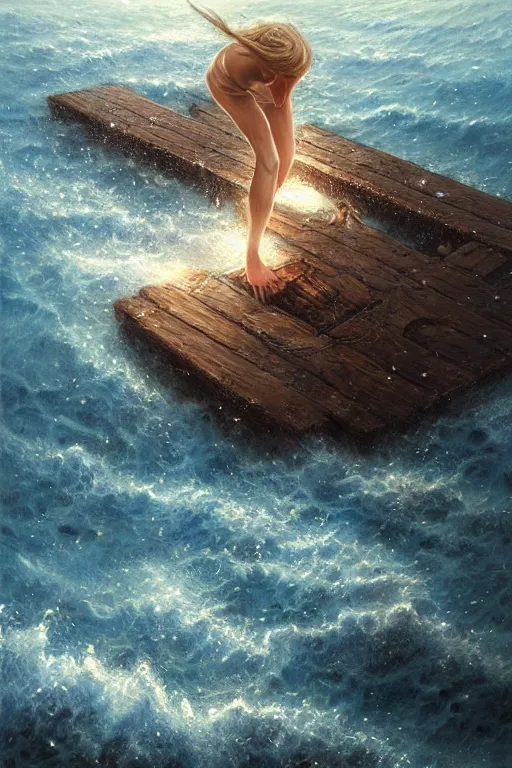 Prompt: breathtaking detailed soft painting of a plank in the sea with electrical seashells and black seahorses, ultramarine skies and burning strand, elegant, highly detailed, artstation, concept art, matte, sharp focus, art by tom bagshaw, and greg rutkowski