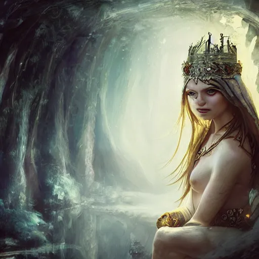 Prompt: the picture of a beautiful woman knight, epic fantasy art, mystical, mystic atmosphere, mythology, photo realistic, high detail, ultra realistic, hyper realistic, high definiton, 4 k uhd,