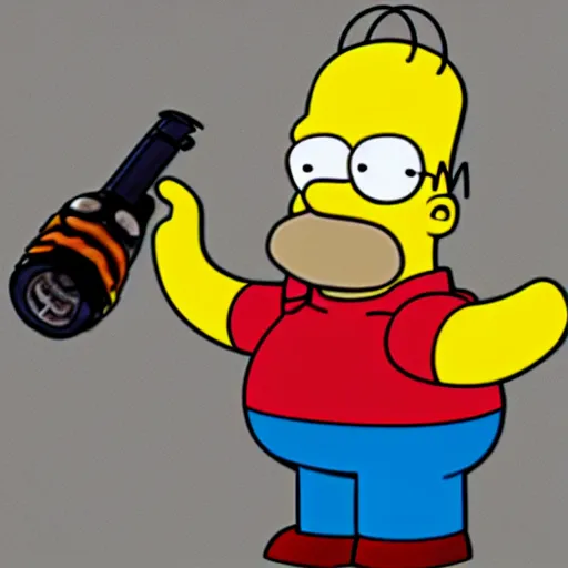 Prompt: homer simpson toy