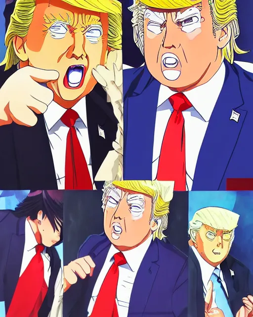 prompthunt: Donald trump as jotaro kujo in jojo's bizarre