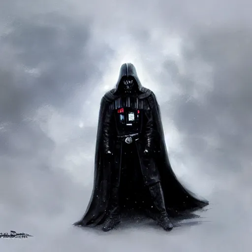 Image similar to Putin as Dark Lord of the Sith by Greg Rutkowski