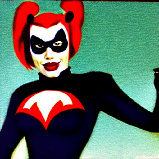 Image similar to harley quinn in the adam west batman tv show