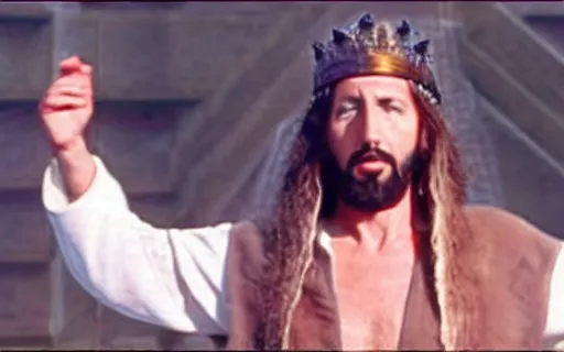 Image similar to a still of adam sandler as jesus christ in jesus christ superstar (1973)