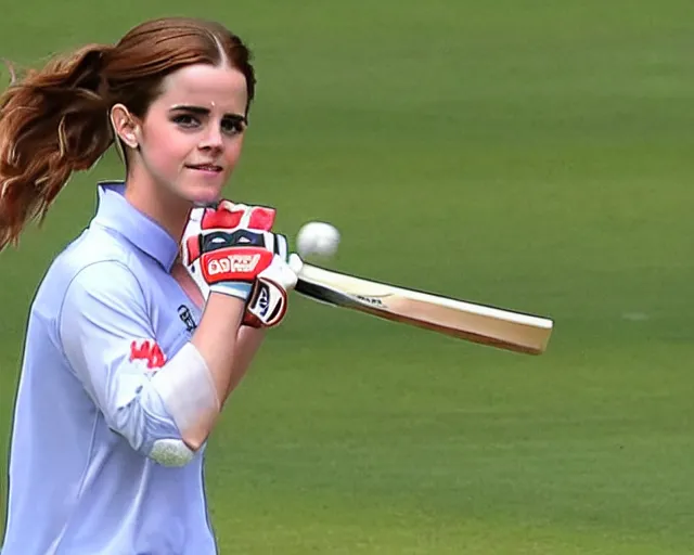 Image similar to emma watson opens the batting for england at lord's cricket ground