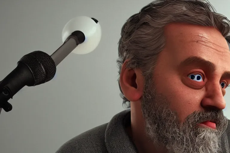 Prompt: Zizek debating Jordan Peterson, disney render, 3d render, octane render, high quality