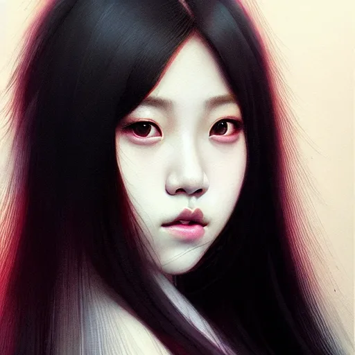 Prompt: jisoo of blackpink, hyperrealistic portrait, by karol bak and agnes cecile, fantasy art, photo realistic, dynamic lighting, artstation, poster, volumetric lighting, very detailed face, intricate complexity, rule of thirds, 8 k, award winning
