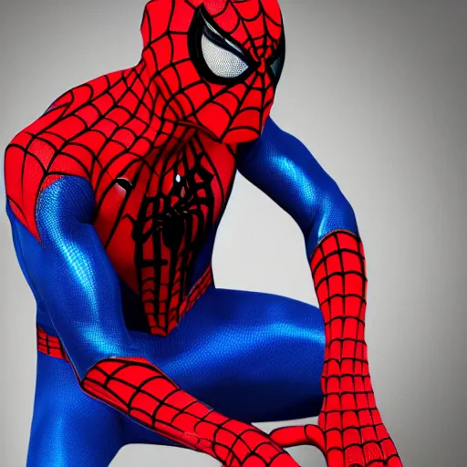 Image similar to spider man costume texture, seamless, material, high contrast colors, sharp, focused