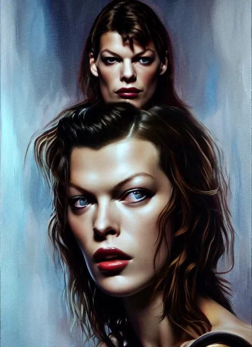 Image similar to young milla jovovich in a bodysuit, futuristic taxi, full body, far future, sharp focus, highly detailed, trending on artstation, intricate, painting by rutkowski