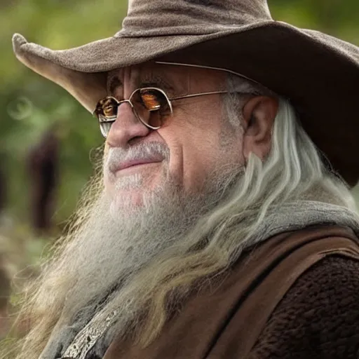 Image similar to movie still of danny devito starring as gandalf in the 2 0 2 6 lord of the rings movie