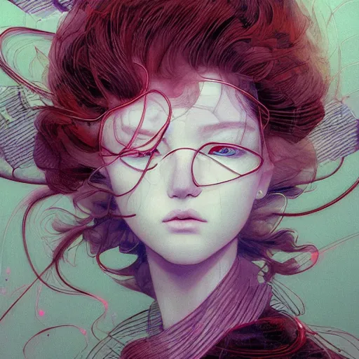 Image similar to prompt : fashion tv character portrait soft light painted by james jean and katsuhiro otomo and erik jones, inspired by akira anime, smooth face feature, intricate oil painting, high detail illustration, sharp high detail, manga and anime 1 9 9 9