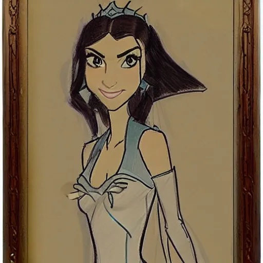 Image similar to milt kahl sketch of victoria justice as princess padme from star wars episode 3