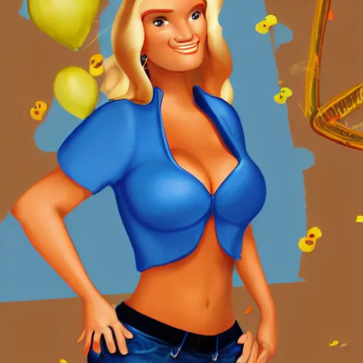 Image similar to jessica simpson as a pixar character, 3 0 0 dpi