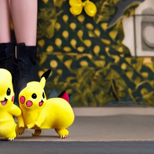 Image similar to model pikachu pikachu at a model photoshoot