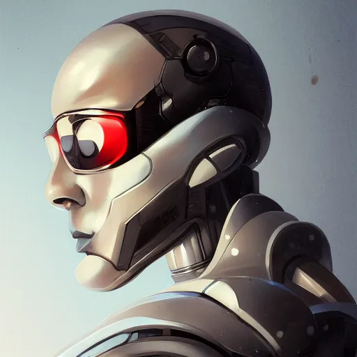 Image similar to portrait of cool boy with robot body by artgerm and ilya kuvshinov, close up, portrait, cinematic, elegant, artstation, intricate, highly detailed, digital painting, artstation, concept art, sharp focus, illustration, cyberpunk, cgsociety, 8 k