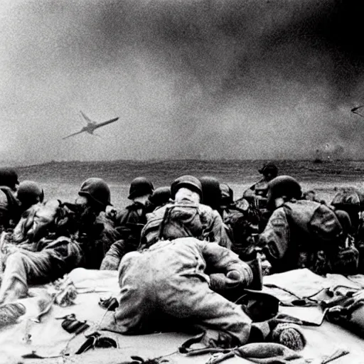 Image similar to the d - day, by robert capa,