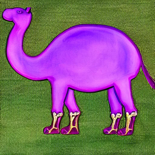 Image similar to a purple camel