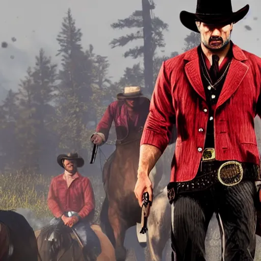 Prompt: Vitaliy Klitschko in Red Dead Redemption 2