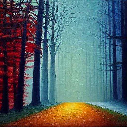 Prompt: A beautiful painting. human technology that had become haunted, possessed by quick, gleaming cleverness. by Janek Sedlar, by Lawren Harris casual, incredible