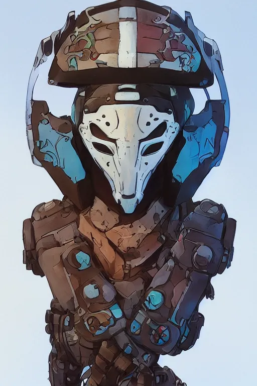 Image similar to combination suit armor aloy horizon forbidden west horizon zero dawn robot ninja mask helmet backpack tribal, art gta 5 comics, official fanart behance hd artstation by jesper ejsing, by rhads, makoto shinkai and lois van baarle, ilya kuvshinov, ossdraws radiating a glowing aura cgi rtx 2 0 2 2